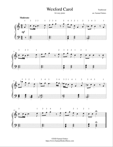 Wexford Carol - for easy piano