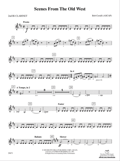 Scenes from the Old West: 2nd B-flat Clarinet