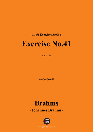 Brahms-Exercise No.41,WoO 6 No.41,for Piano
