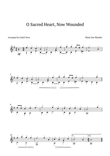 O Sacred Heart, Now Wounded