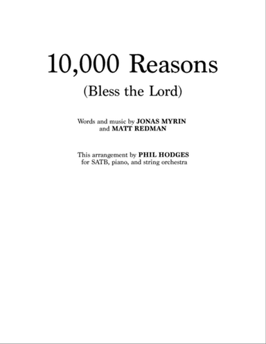 10,000 Reasons (Bless The Lord)