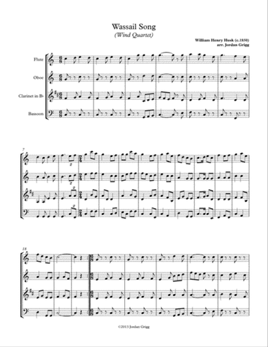 Wassail Song (Wind Quartet)