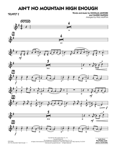 Ain't No Mountain High Enough (arr. Paul Murtha) - Trumpet 2