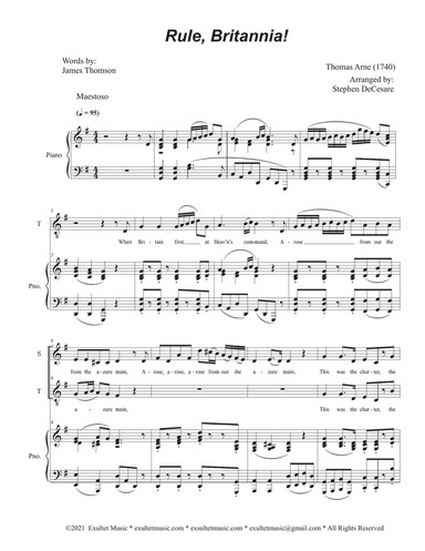 Rule, Britannia! (Duet for Soprano and Tenor solo)