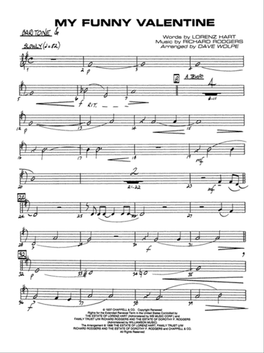 My Funny Valentine: Baritone T.C.
