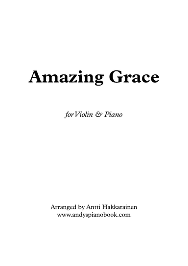 Amazing Grace - Violin & Piano