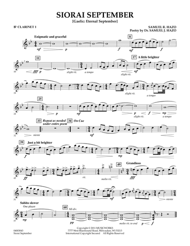 Siorai September - Bb Clarinet 1