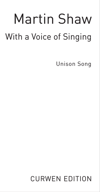 With A Voice Of Singing