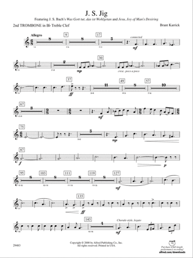 J.S. Jig: (wp) 2nd B-flat Trombone T.C.