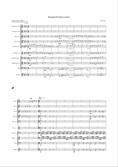 Intrada for Brass Sextet by Derick Kane