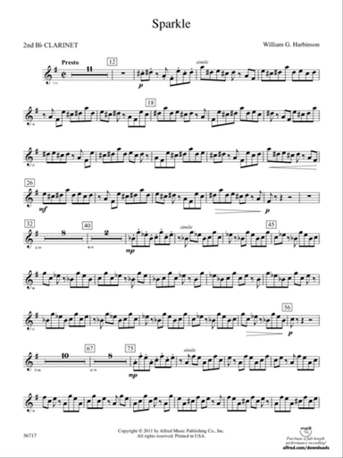 Sparkle: 2nd B-flat Clarinet