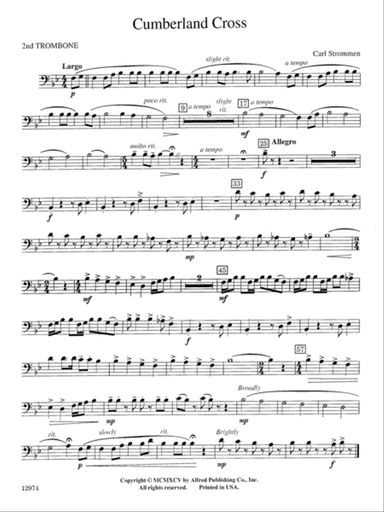 Cumberland Cross: 2nd Trombone