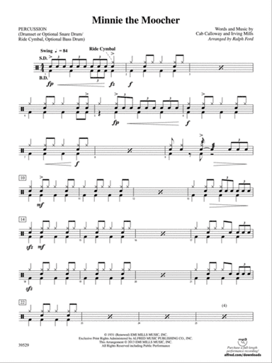 Minnie the Moocher: 1st Percussion
