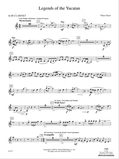 Legends of the Yucatan: 1st B-flat Clarinet