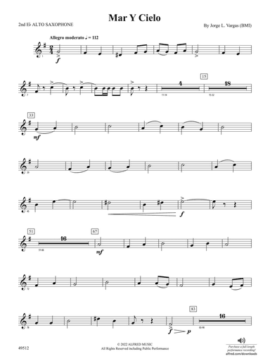 Mar Y Cielo: 2nd E-flat Alto Saxophone