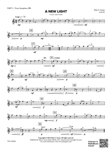 A New Light: Part 2 - Tenor Saxophone