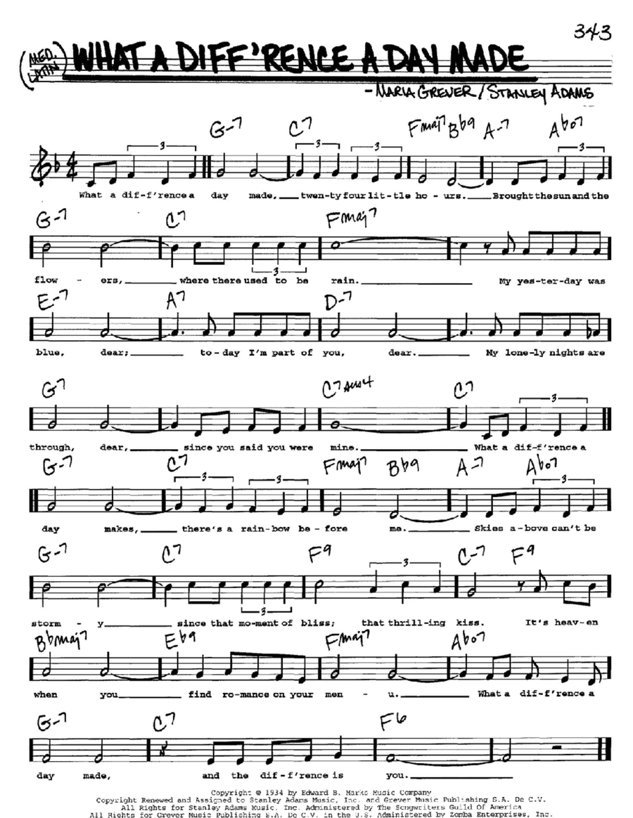 What A Diff'rence A Day Made