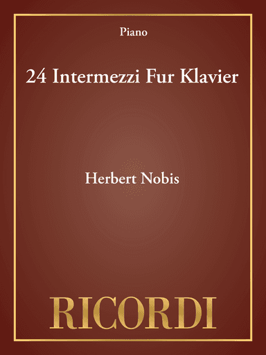 24 Intermezzi Fur Klavier