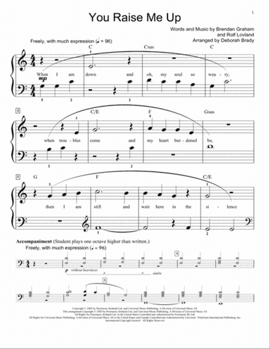 You Raise Me Up (arr. Deborah Brady)