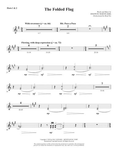 The Folded Flag - F Horn 1 & 2