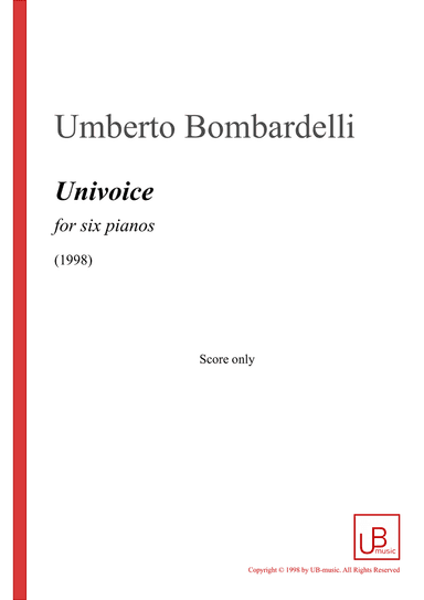 UNIVOICE for six pianos - Score Only