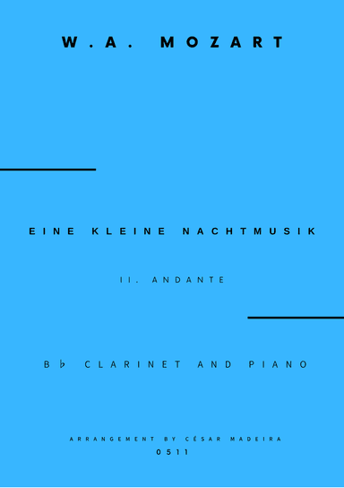 Eine Kleine Nachtmusik (2 mov.) - Bb Clarinet and Piano (Full Score)