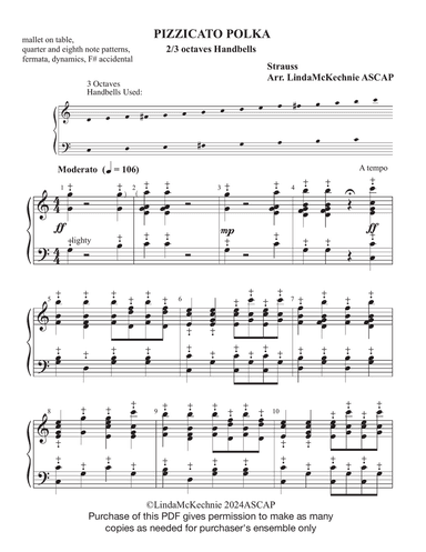 PIZZICATO POLKA - Score Only