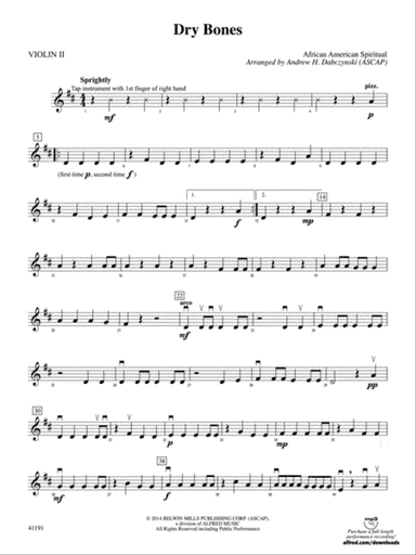 Dry Bones: 2nd Violin
