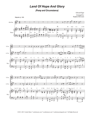 Land Of Hope And Glory (Pomp and Circumstance) (Duet for Soprano and Alto Saxophone)