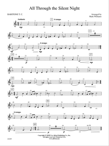 All Through the Silent Night: Baritone T.C.