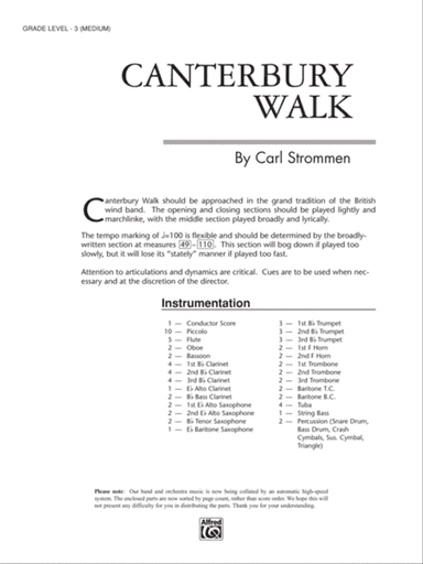 Canterbury Walk: Score
