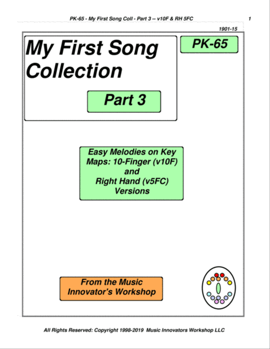 PK-65 - My First Song Collection - Part 3 - (Key Map Tablature)