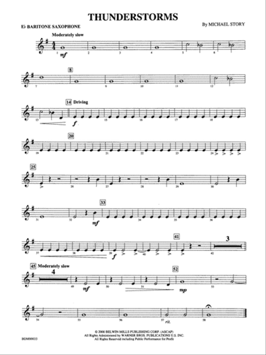 Thunderstorms: E-flat Baritone Saxophone