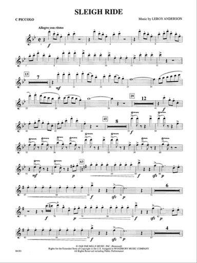 Sleigh Ride: Piccolo