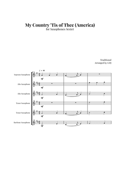 My Country 'Tis of Thee (America)