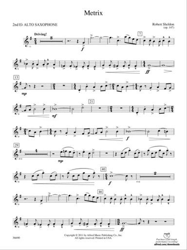 Metrix: 2nd E-flat Alto Saxophone