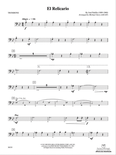 El Relicario: 1st Trombone