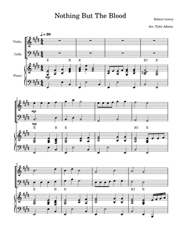 Nothing But The Blood (Violin and Cello Duet with Piano)