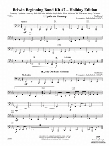 Belwin Beginning Band Kit #7: Holiday Edition: Tuba