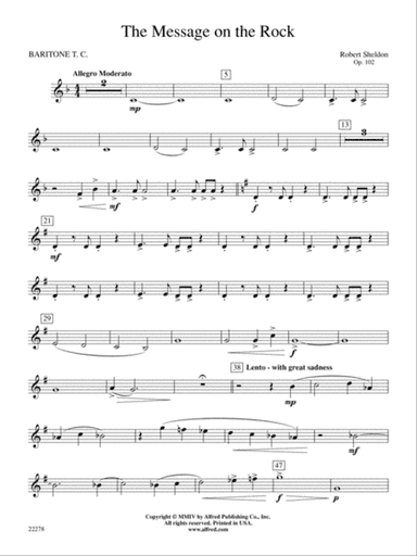 The Message on the Rock: Baritone T.C.