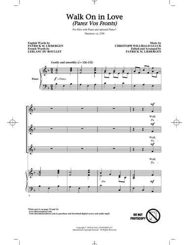 Walk On In Love (Parez Vos Fronts) (arr. Patrick M. Liebergen)