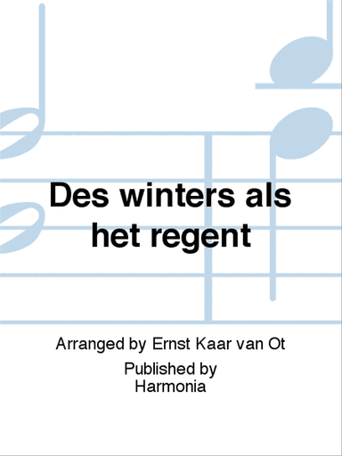 Des winters als het regent