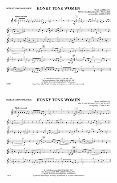 Honky Tonk Women: Bells/Xylophone/Oboe
