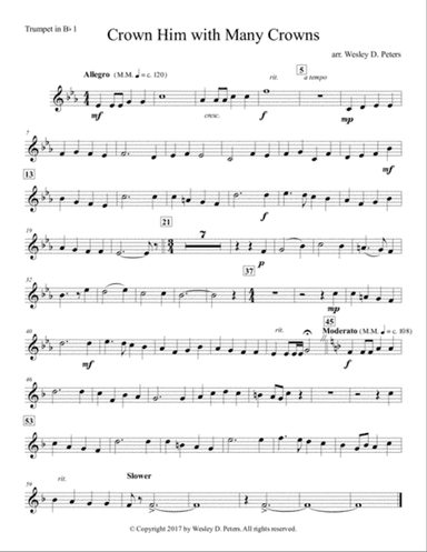 Crown Him With Many Crowns (Brass Sextet)
