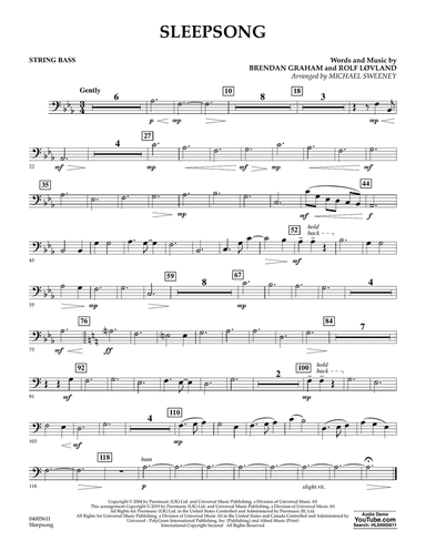 Sleepsong (arr. Michael Sweeney) - String Bass