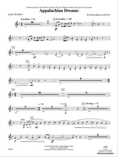 Appalachian Dreams: 3rd B-flat Trumpet