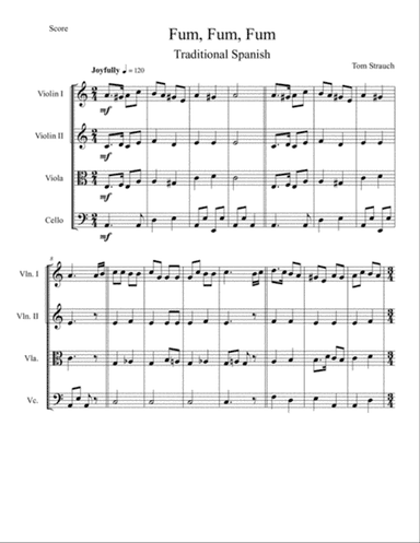 Fum, Fum, Fum for String Quartet