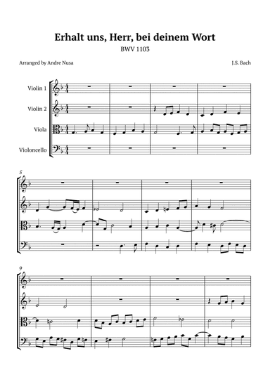 Erhalt uns, Herr, bei deinem Wort BWV 1103