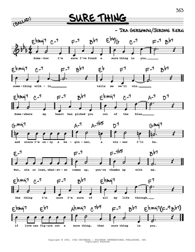 Sure Thing (High Voice)