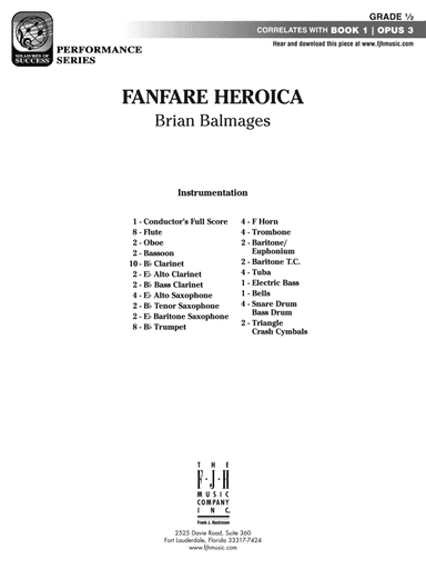 Fanfare Heroica: Score